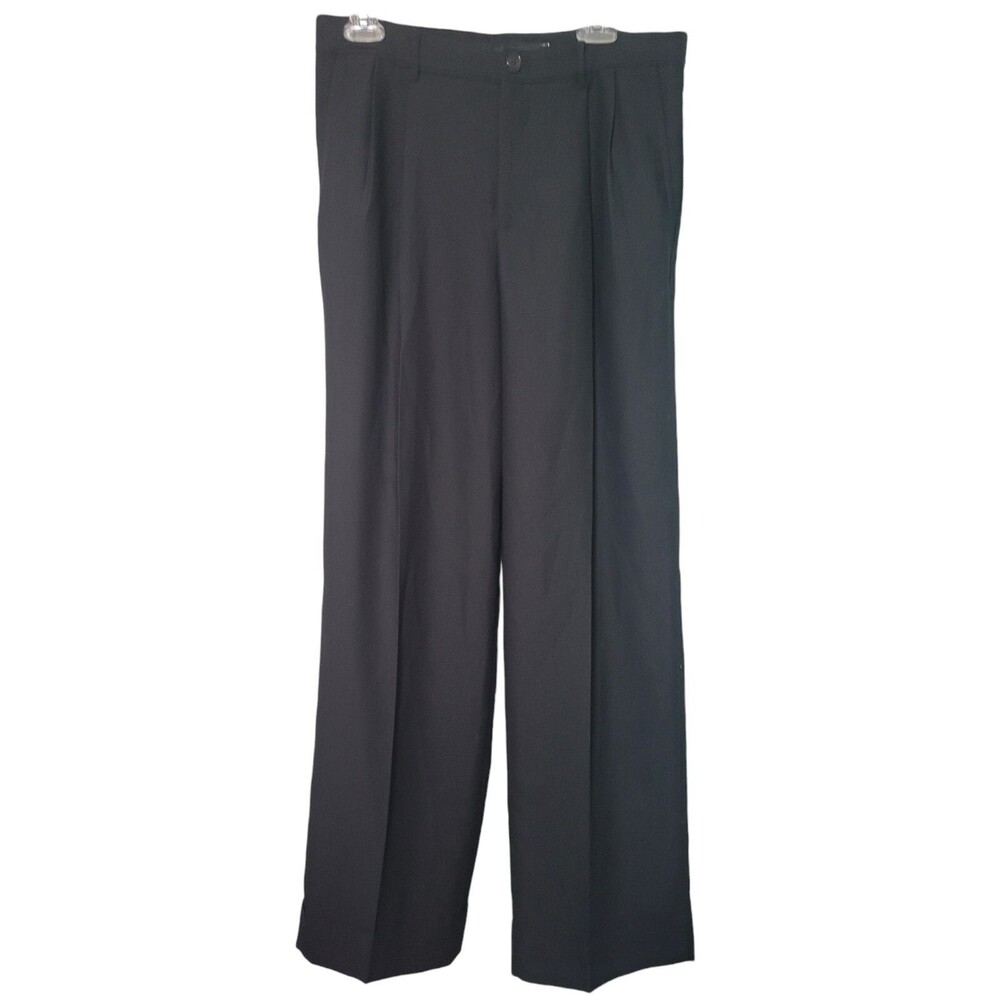 NWT Lauren Ralph Lauren Black Label Wide-Leg Pants Black 10P Petite Career C10.1